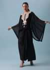 Black Organza Top And Dhoti Set with Zari Work
