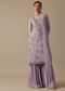 Purple Kurta And Sharara Set With Beaded Detail