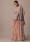Onion Pink Indo Fusion Lehenga Set