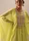 Yellow Asymmetric Hem Kaftan And Sharara Set