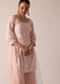 Peach Kurta Sharara Set With Pearl Embellishments