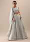 Blue Lehenga Set with Lucknowi Work