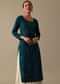 Teal Long Kurta With Lucknowi Work