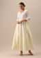 White Anarkali Set with Chikankari Work