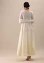 White Anarkali Set with Chikankari Work