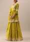 Yellow Peplum Lehenga Set with Cutdana Work
