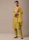 Green Bandhani Print Chanderi Kurta Set With Gota Lace