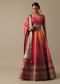 Pink Silk Lehenga Set With Stone Work