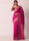Rani Pink Banarasi Saree With Bandhani Buttis And Unstitched Blouse Piece