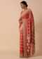 Radiant Red Banarasi Khaddi Saree With Unstitched Blouse Piece