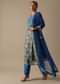 Blue Kurta Set With Floral Prints