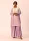 Purple Kurta Sharara Set With Sequin And Bead Embellishments