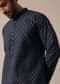 Blue Festive Jaipur Print Men Kurta Set