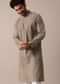 Classic Brown Cotton Jaipur Print Men Kurta Set