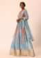 Blue Anarkali Set With Foil And Mirror Work