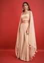 Pink Lucknowi Fusion Palazzo Set With Tassel Detail