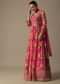 Pink Printed Anarkali Set With Gota Patti Work