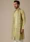 Yellow Jacket Set With Printed Detail