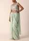 Green Embroidered Blouse And Dhoti Set