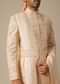 Light Orange Silk Sherwani Set