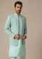 Green Jacquard Jacket Set