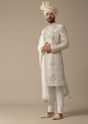 White Elegance Sherwani Set For Grooms