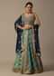 Blue Sequin Embellished Lehenga Set
