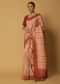 Multicolor Silk Saree With Woven Diagonal Stripes And Unstitched Blouse Fabric