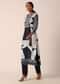 Black Silk Printed Kurti And Pant Set With Sequin Work