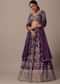 Purple Lehenga Set In Banarasi Brocade