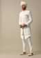 Regal White Silk Sherwani Set For Grooms
