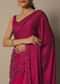 Royal Red Satin Saree With Unstitched Blouse
