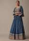 Stunning Blue Lehenga Set With Embroidered Jacket