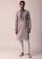 Royal Purple Silk Kurta Set For Men