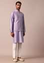 Majestic Purple Jacket Kurta Set For Men