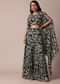 Black Indowestern Set With Geometric Print