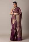 Onion Pink Banarasi Tunchui Silk Saree With Tassels And Unstitched Blouse Piece