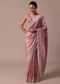 Pink Tussar Saree With Unstitched Blouse