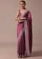 Onion Pink Tussar Saree With Unstitched Blouse