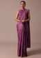 Dark Pink Tussar Saree With Unstitched Blouse
