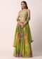 Mehendi Green Lehenga Set With Prints