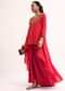 Red Embroidered Cotton Kurta Dhoti