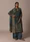 Green Printed Crepe With Stone Work Kurta Palazzo Set