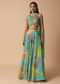Light Teal Green Printed Lehenga Set