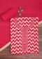 Red Chevron Printed Georgette Dress Material