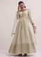 Ivory Banarasi Silk Anarkali Suit