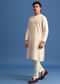 White Hand Block Printed Kurta Set