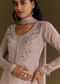 Lavender Chinon Zardosi Kurta Sharara With Cutdana Dupatta