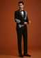 Black Hand Embellished Tuxedo Set