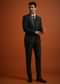 Black Stone Work Terry Rayon Tuxedo And Pant Set